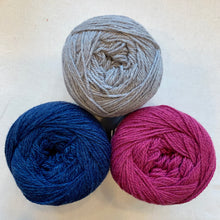 Load image into Gallery viewer, Off-Center Striped Shawlette Knitting Kit | Queensland United & Knitting Pattern (#293)
