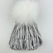 Load image into Gallery viewer, Phat Pompom Scarf - Zermatt Knitting Kit | String Yarns and Atelier Raccoon Pompoms (#382)