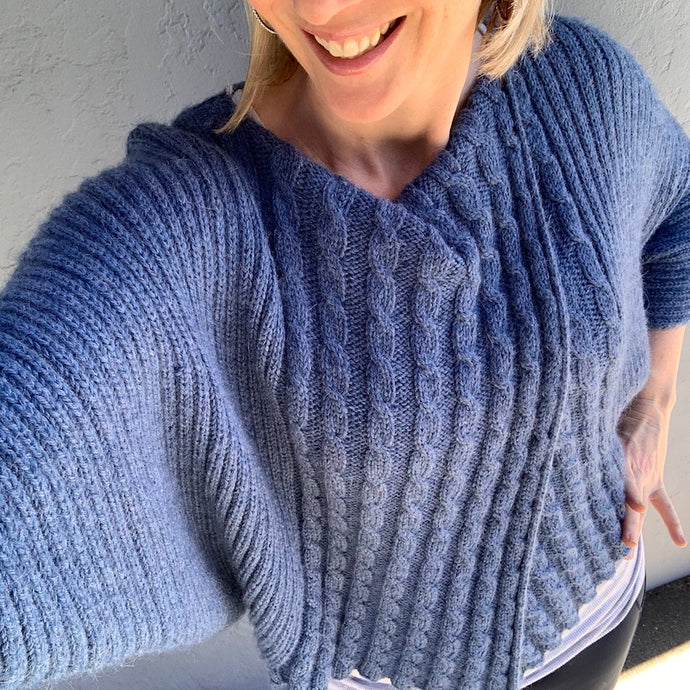 Origami Cabled Pullover Knitting Kit Atelier Yarns (#288-B)