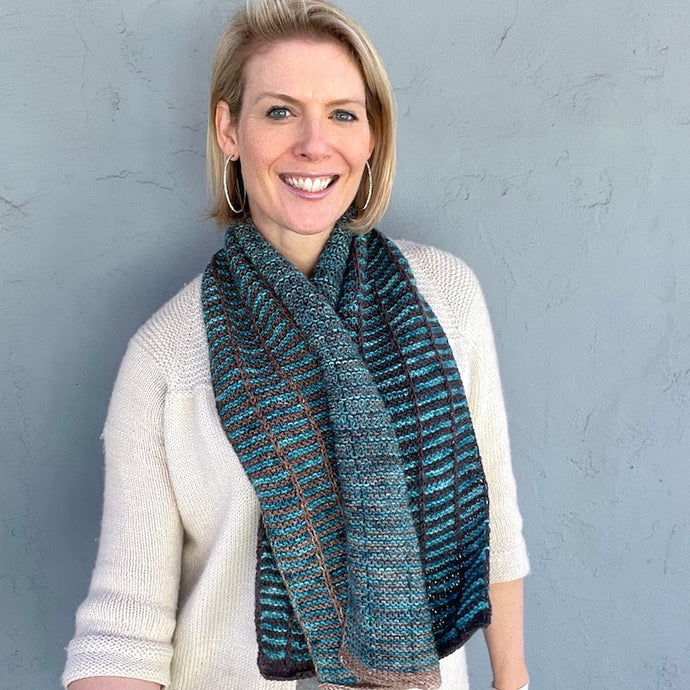 Give Mosaic Knitting a Try with the Slip Stitch Scarf
