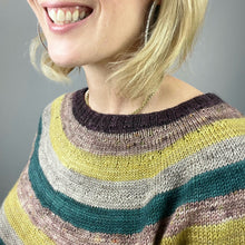 Load image into Gallery viewer, Stripes Pullover Knitting Kit | Madelinetosh Pashmina
