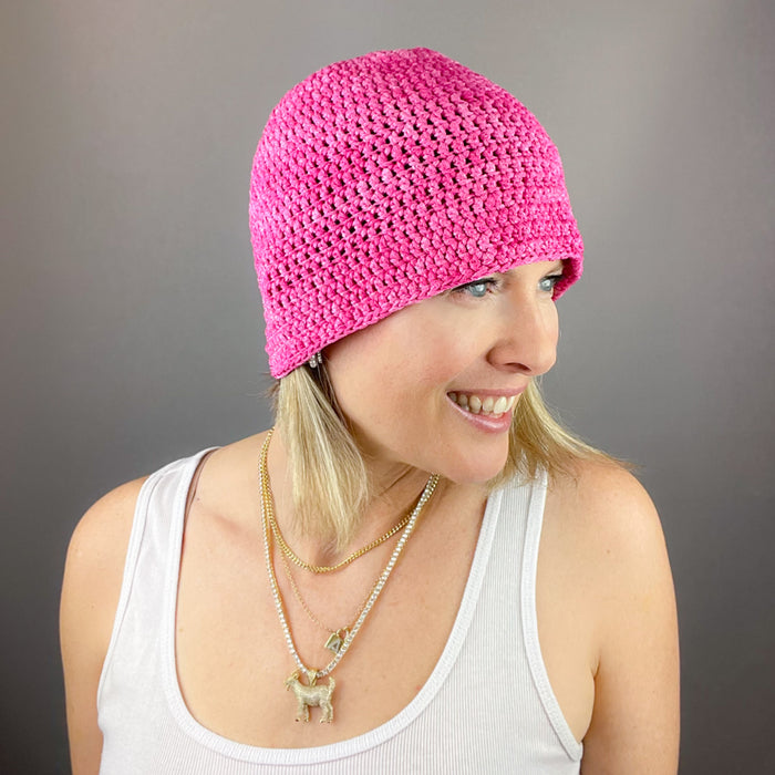 Crocheted Summer Bucket Hat Kit | Louisa Harding Fauve & Crochet Pattern (#433)