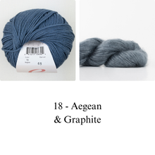 Load image into Gallery viewer, Cardigan No. 9 Knitting Kit | Ella Rae Cashmereno Aran &amp; Madelinetosh Silk Cloud
