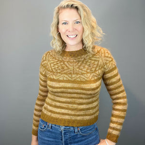 Illuminate Pullover Knitting Kit | Artyarns Merino Cloud & Madelinetosh Impression