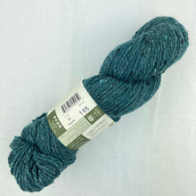 Load image into Gallery viewer, A teal skein of Queensland Kathamandu Aran tweed yarn
