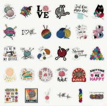 Load image into Gallery viewer, Knitting &amp; Crochet Vinyl Stickers | Pack of 60
