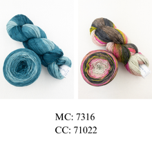 Load image into Gallery viewer, V-Neck Stranded Top Knitting Kit | Artyarns Cashmere Ombré
