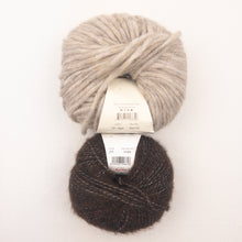 Load image into Gallery viewer, Marble Sweater Knitting Kit | Juniper Moon Beatrix &amp; Katia Alpaca Silver
