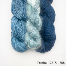 Load image into Gallery viewer, Wendy&#39;s Woven Scarf Kit | Handmaiden Camelspin, Artyarns Beaded Mohair &amp; Sequins, Artyarns Merino Cloud &amp; Weaving Pattern (#436)
