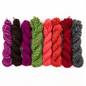 Lux Adorna Striped Shawlette Knitting Kit | Lux Adorna Sport Cashmere & Knitting Pattern (#278)