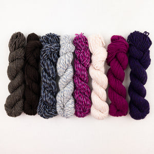 Lux Adorna Striped Shawlette Knitting Kit | Lux Adorna Sport Cashmere & Knitting Pattern (#278)