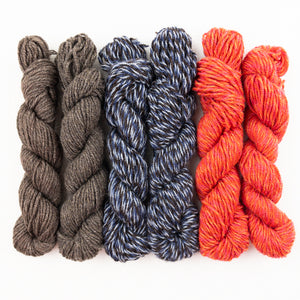 Cashmere Three-Color Patterned Cowl Knitting Kit | Lux Adorna Sport Cashmere & Knitting Pattern (#294)