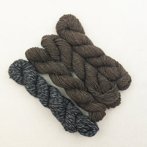 Lux Adorna Cashmere Two-Tone Hat Knitting Kit | Lux Adorna Sport Cashmere & Knitting Pattern (#280)