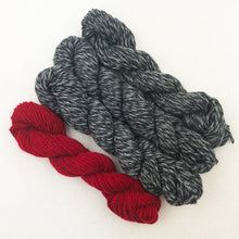 Load image into Gallery viewer, Lux Adorna Cashmere Two-Tone Hat Knitting Kit | Lux Adorna Sport Cashmere &amp; Knitting Pattern (#280)
