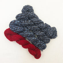 Load image into Gallery viewer, Lux Adorna Cashmere Two-Tone Hat Knitting Kit | Lux Adorna Sport Cashmere &amp; Knitting Pattern (#280)
