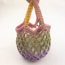 Load image into Gallery viewer, Mini Crocheted Bag Kit | Noro Shiraito or Knitted Wit Merino Worsted &amp; Knitting Pattern (#166B)
