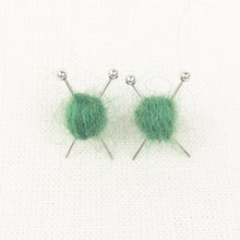 Load image into Gallery viewer, Yarn Ball &amp; Knitting Needle Earrings
