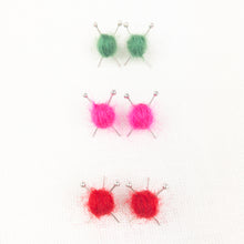 Load image into Gallery viewer, Atelier Yarn Ball &amp; Knitting Needle Earrings
