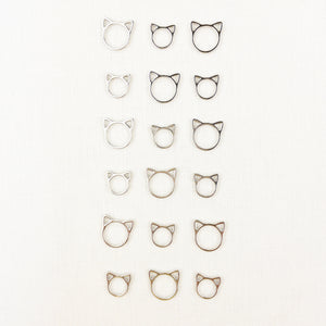 Cat Shaped Ring Markers | Set of 18