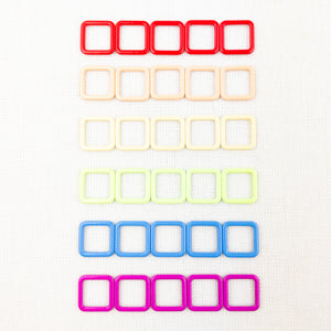 Rainbow Square Stitch Markers | 30 Piece Set