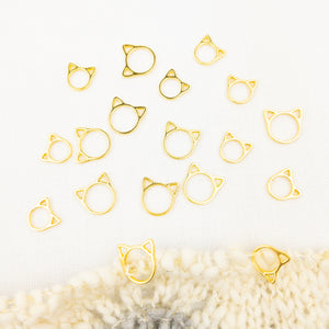 Cat Shaped Ring Markers | Set of 18