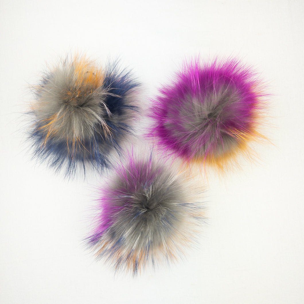 Raccoon Fur Pompoms