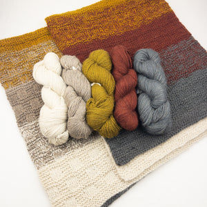 Cashgora Gradient Throw Knitting Kit | Cashmere People Cashgora Sport & Knitting Pattern (#415)