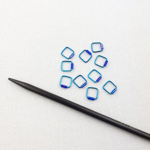 Beaded Stitch Markers | Small Square