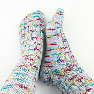 Atelier Fingering Weight Socks Knitting Kit | Wonderland Yarns Mary Ann Sock & Knitting Pattern (#61D)