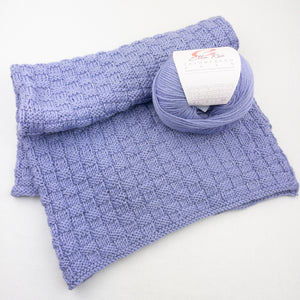 Basketweave Baby Blanket Knitting Kit | Ella Rae Cashmereno Aran & Knitting Pattern (#426)