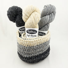 Load image into Gallery viewer, Bulky Tweed Crocheted Nesting Bowls Kit | Studio Donegal Soft Chunky and Crochet Pattern #424
