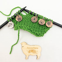 Load image into Gallery viewer, Bay Area Yarn Crawl 2026 | Metallic Stitch Markers (Set of 5)
