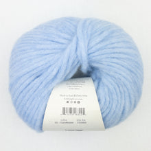 Load image into Gallery viewer, A skein of light blue Beatrix yarn in color Cornflower
