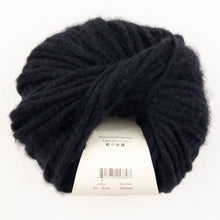 Load image into Gallery viewer, A skein of black Beatrix yarn in color Onyx

