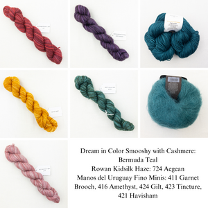 Ranunculus Knitting Kit | Dream in Color Smooshy with Cashmere, Rowan Kidsilk Haze & Manos del Uruguay Fino Minis