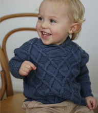 Load image into Gallery viewer, Bigglesby Baby Sweater Knitting Kit | Ella Rae Cashmereno Aran &amp; Knitting Pattern
