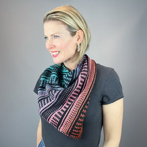 Filoli Cowl Knitting Kit | Freia Handpaints Superwash Merino Silk Sport & Karabella Aurora 6