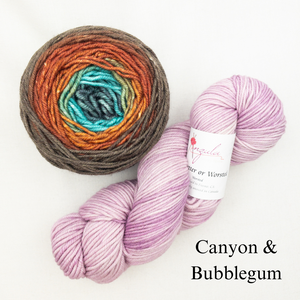 Brioche ShareCare Hat Knitting Kit | Freia Handpaints Superwash Merino Silk Worsted & Anzula For Better or Worsted