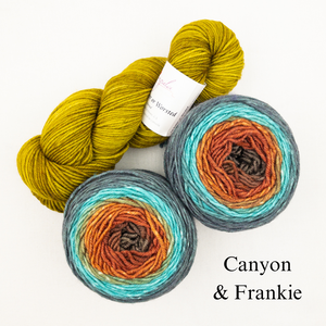 Slip Stitch Scarf Knitting Kit | Anzula For Better or Worsted, Freia Superwash Merino Silk Worsted & Knitting Pattern (#089)