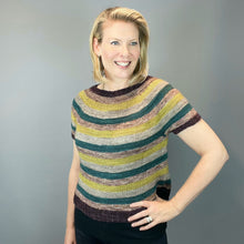 Load image into Gallery viewer, Stripes Pullover Knitting Kit | Madelinetosh Pashmina
