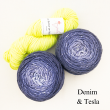 Load image into Gallery viewer, Slip Stitch Scarf Knitting Kit | Anzula For Better or Worsted, Freia Superwash Merino Silk Worsted &amp; Knitting Pattern (#089)
