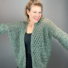 Load image into Gallery viewer, Easeful Cardigan Crochet Kit | Queensland Kathmandu Aran
