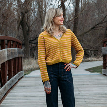 Load image into Gallery viewer, Honey Petal Cardigan Knitting Kit | Queensland United
