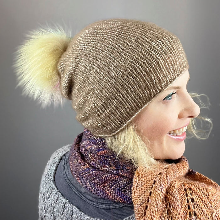 Grace Slouchy Hat Knitting Kit | Lang Yarns Grace & Knitting Pattern (#381)