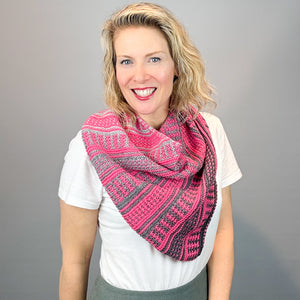 Filoli Cowl Knitting Kit | Freia Handpaints Superwash Merino Silk Sport & Karabella Aurora 6