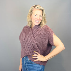 Easy Light Vest Knitting Kit | Lang Yarns Malou Light & Knitting Pattern (#434)