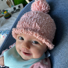 Load image into Gallery viewer, Astrakhan Baby Hat | Debbie Bliss Astrakhan &amp; Knitting Pattern (#384)
