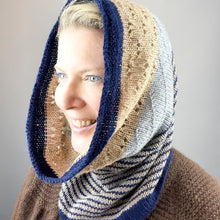 Load image into Gallery viewer, Cashmere Three Color Patterned Cowl Knitting Kit | Lang Yarns Cashmere Premium &amp; Knitting Pattern (#410)
