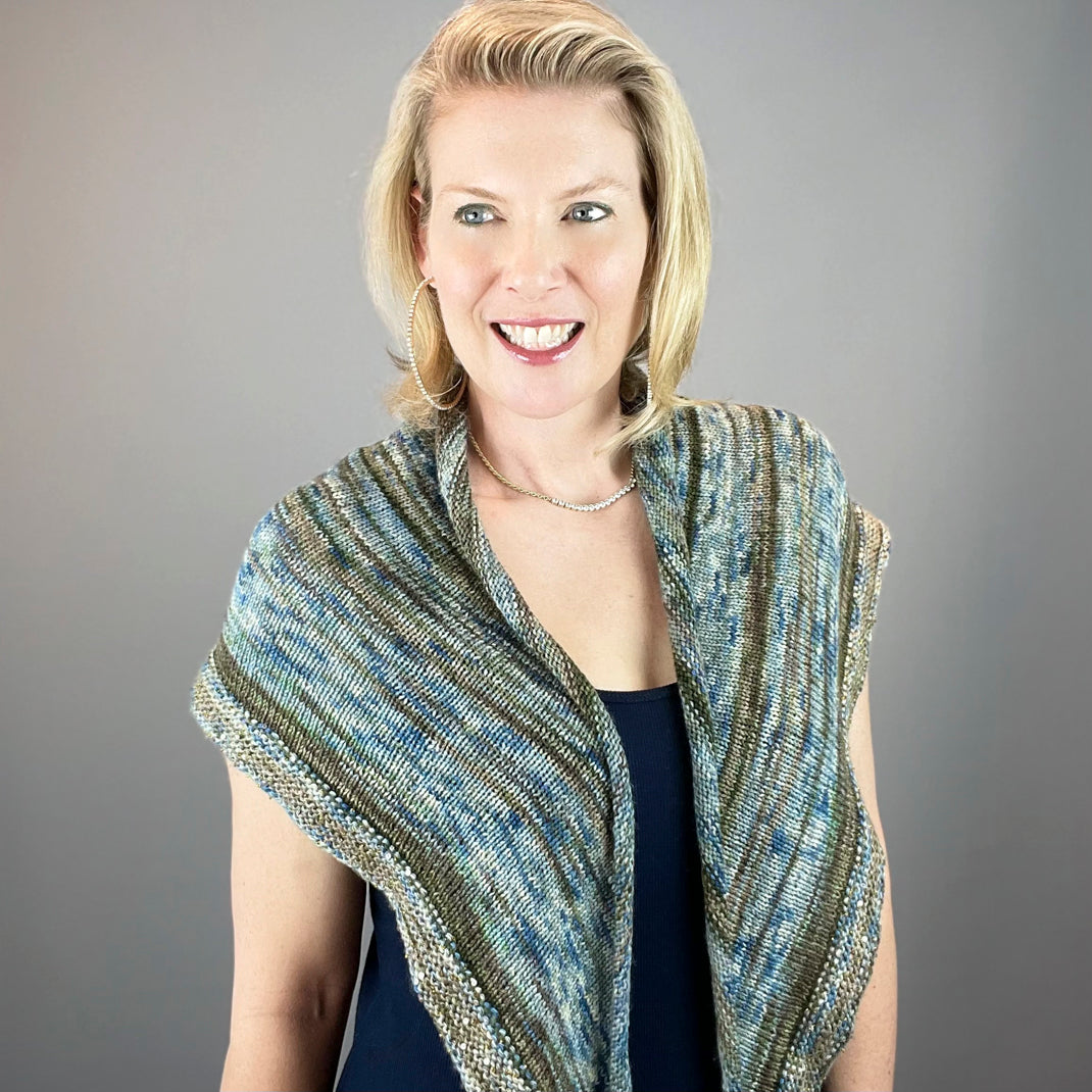 Tidepools Shawlette Knitting Kit | Artyarns Ensemble, Merino Cloud ...