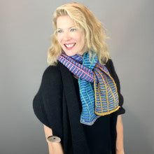 Load image into Gallery viewer, Slip Stitch Scarf Knitting Kit | Anzula For Better or Worsted, Freia Superwash Merino Silk Worsted &amp; Knitting Pattern (#089)
